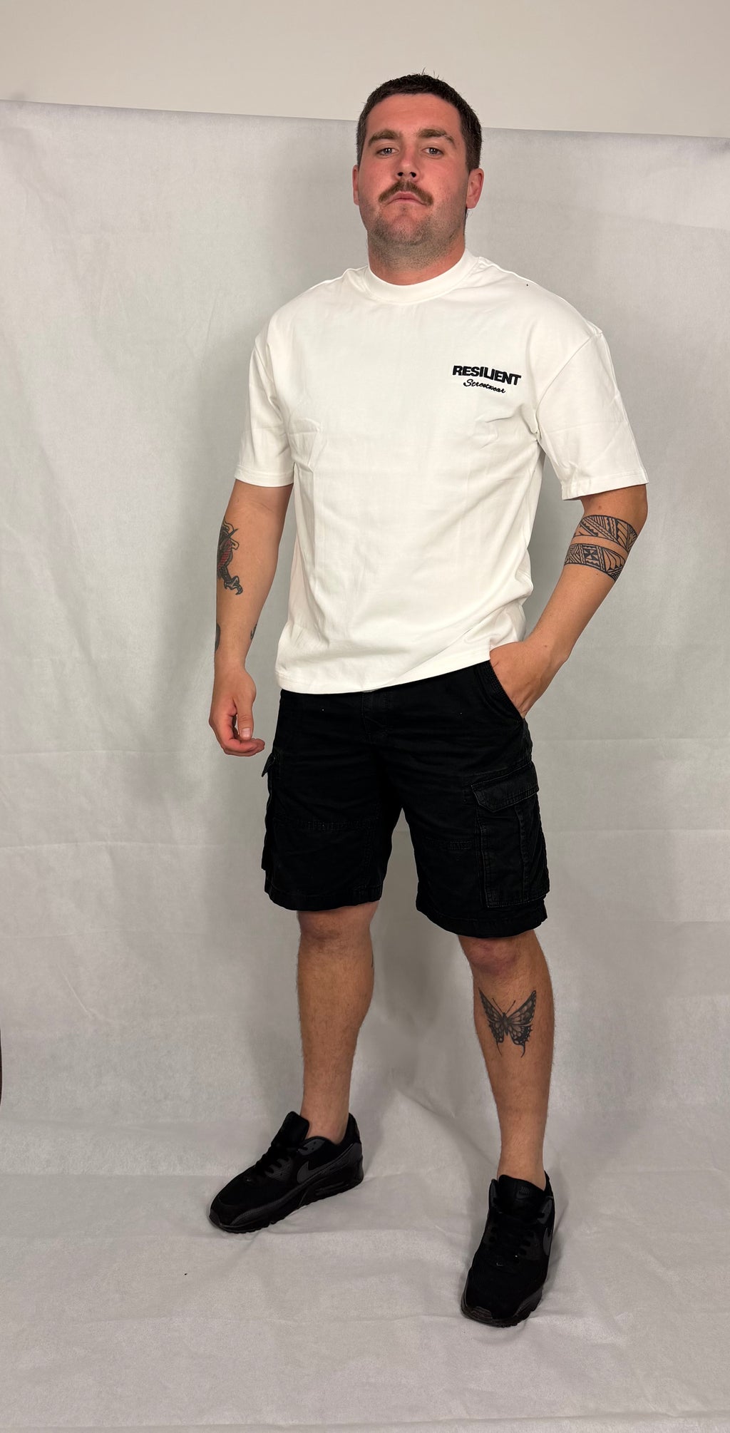 White Signature Embroidered Tee
