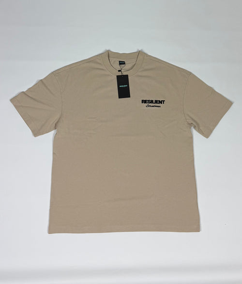 Apricot sand signature embroidered tee