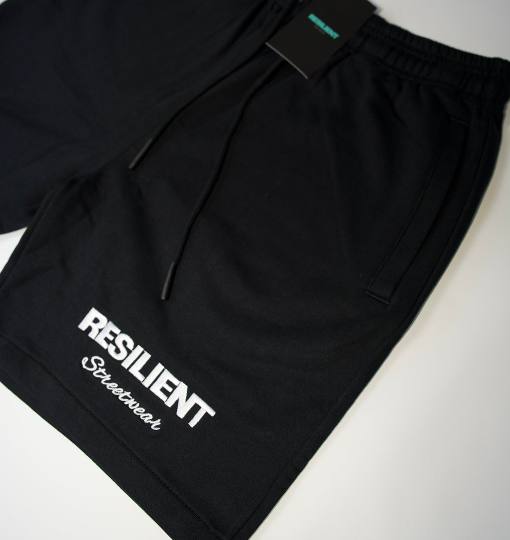 French Terry black shorts