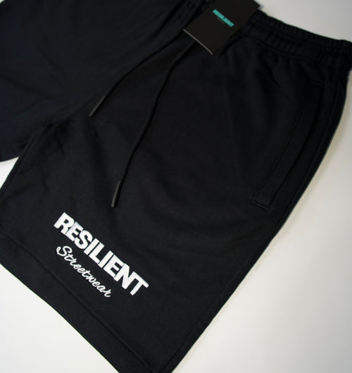 French Terry black shorts