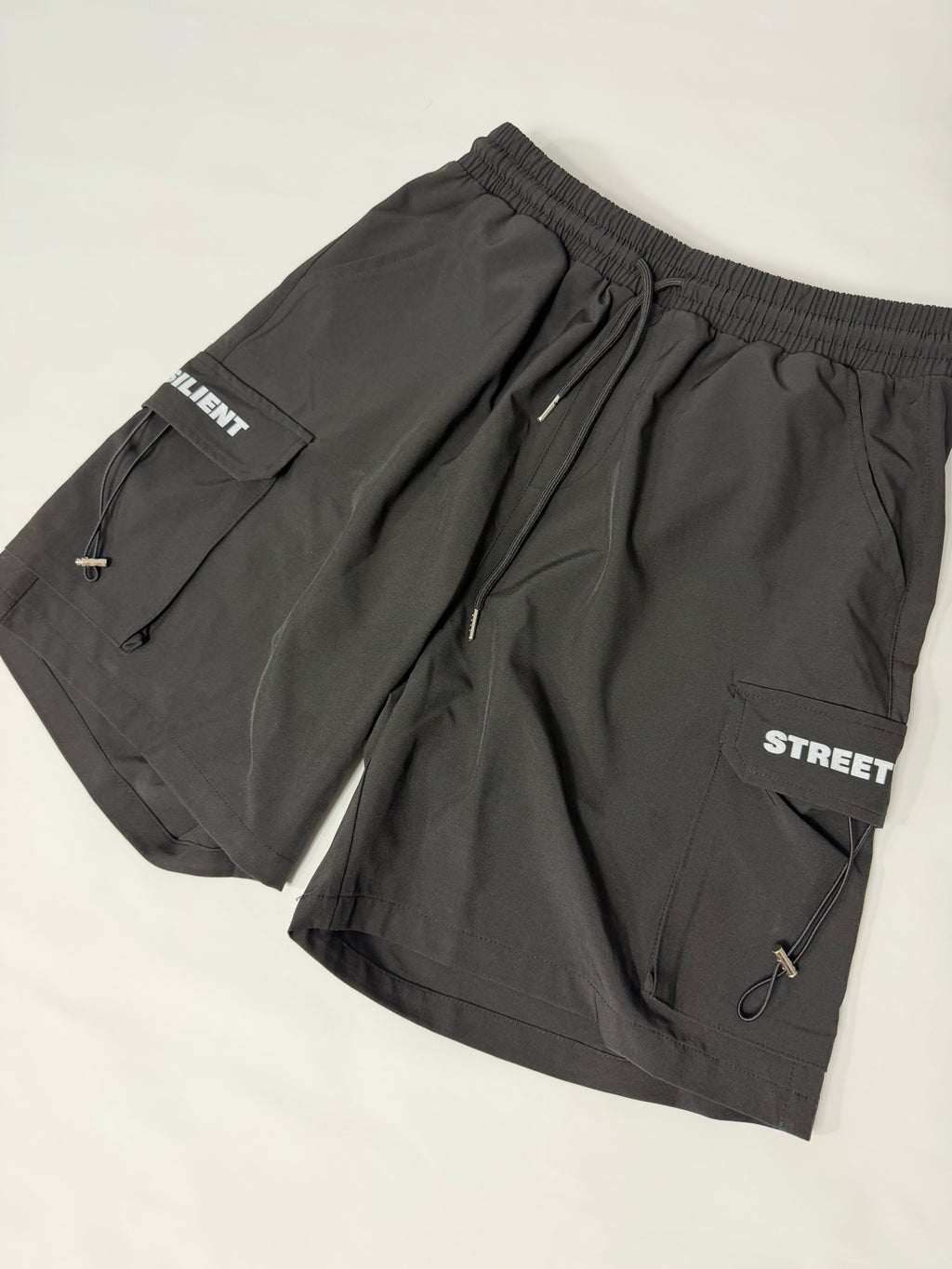 Black cargo shorts