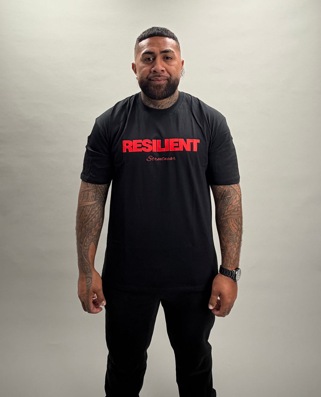 Premium Heavyweight Tee - Red/Black
